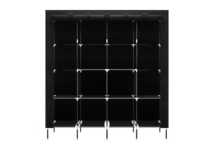 Mondeer Stoffschrank Kleiderschrank mit 4 Kleiderstangen und 2 Taschen, 180 günstig online kaufen