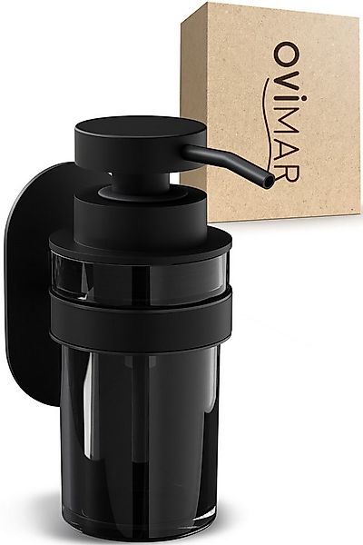 ovimar Seifenspender Lokta, (1-tlg), aus Edelstahl in Schwarz zur Zum Klebe günstig online kaufen
