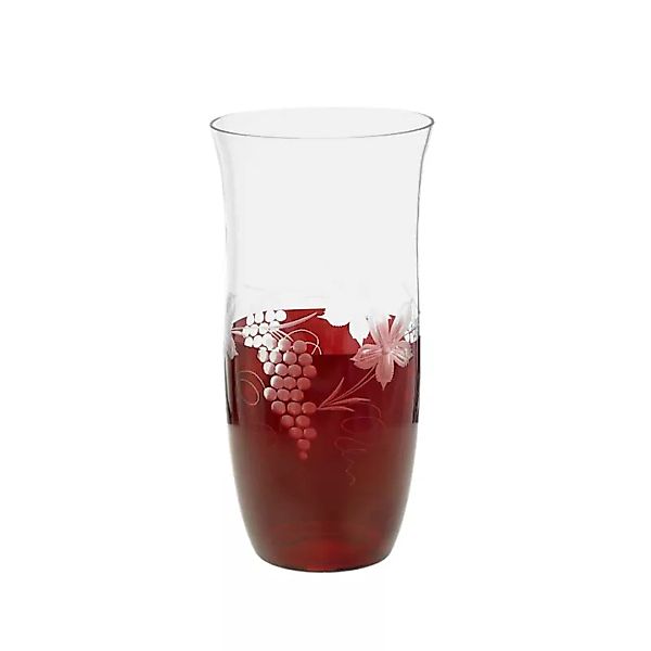 Vase Red Queen 30 cm, Weinrot, aus Glas günstig online kaufen