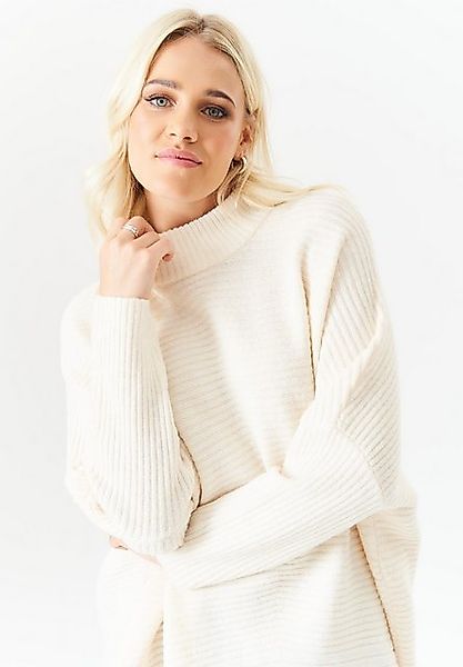 GINI LONDON Stricktop Gini Chunky Grob gestrickter Pullover mit hohem Halsa günstig online kaufen