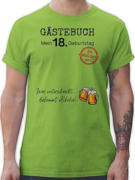 Shirtracer T-Shirt Gästebuch 18. Geburtstag 18. günstig online kaufen