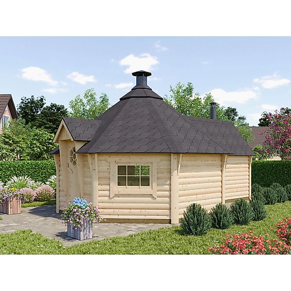 Fjordholz Grillkota mit Saunaraum Modell Finn 17+4m² günstig online kaufen