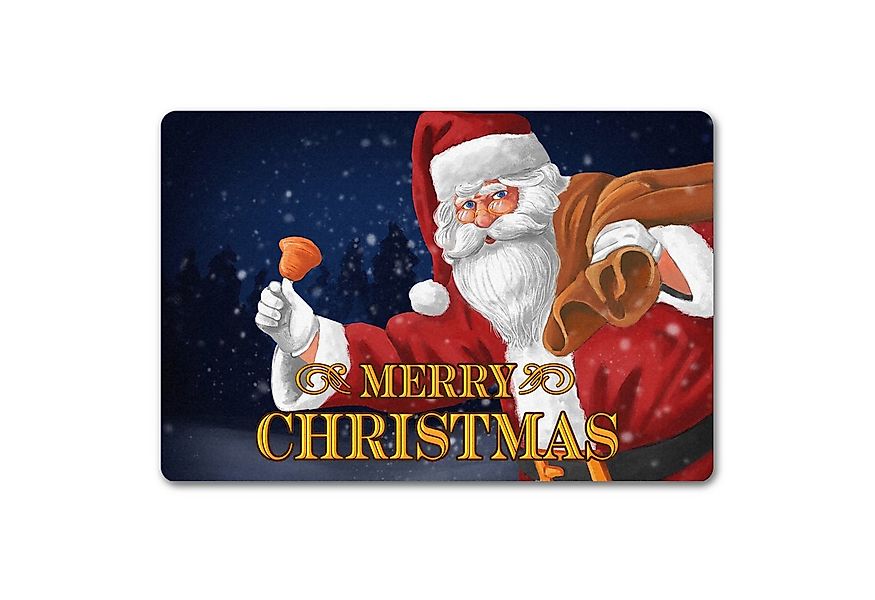speecheese Fußmatte Merry Christmas mit Weihnachtsmann Fußmatte in 40x60 cm günstig online kaufen