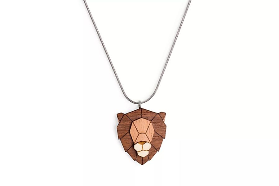 Halskette Löwe | Kette Mit Anhänger Aus Holz günstig online kaufen
