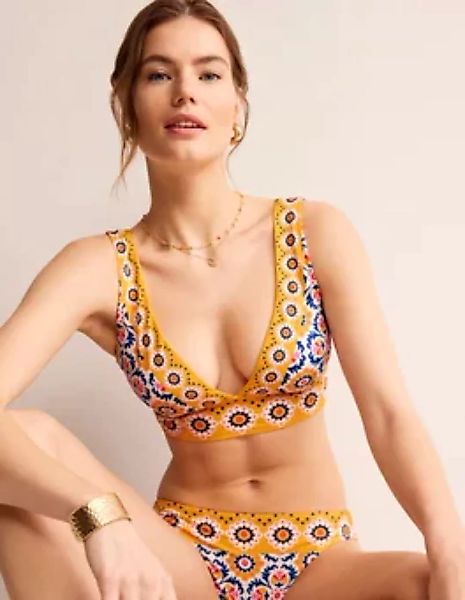 Porto Bikinioberteil Damen Boden, Künstlerisches Gold, Mosaik Blüte günstig online kaufen