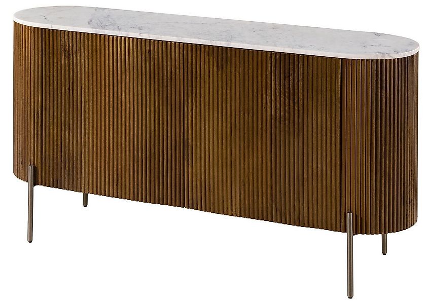 Massivmoebel24 Sideboard BARCELONA (Massivholz), Mango 145x40x76 braun lack günstig online kaufen