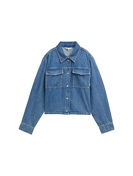 TOM TAILOR Denim Blusentop short denim shirt with pockets günstig online kaufen