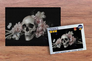 MuchoWow Puzzle Skelett - Blumen - günstig online kaufen