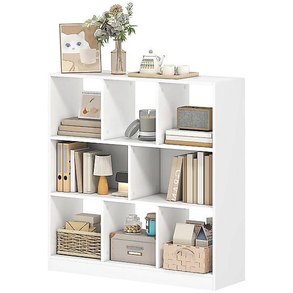 HOMCOM Bücherregal 3-stöckige Aufbewahrungsregal Büroregal Display Regal fü günstig online kaufen
