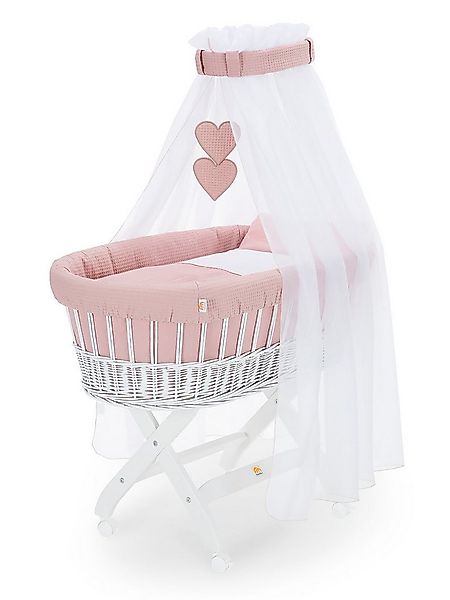 FabiMax Stubenwagen weiß lackiert, Komplettset, Komplettset, Musselin & Waf günstig online kaufen