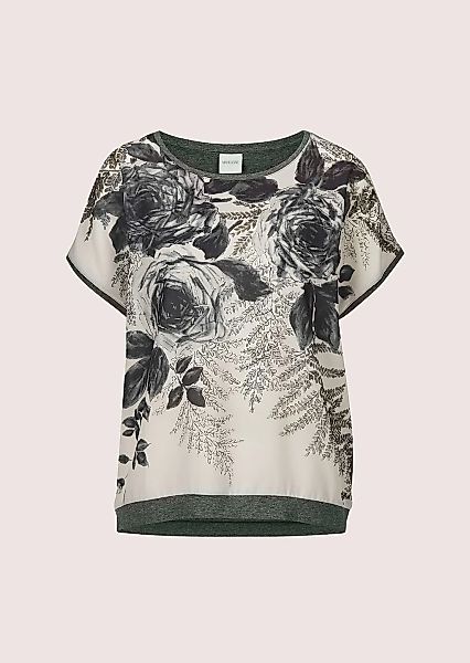 MADELEINE Langarmshirt "Druckshirt Rundhals-Shirt im Material-Mix" günstig online kaufen