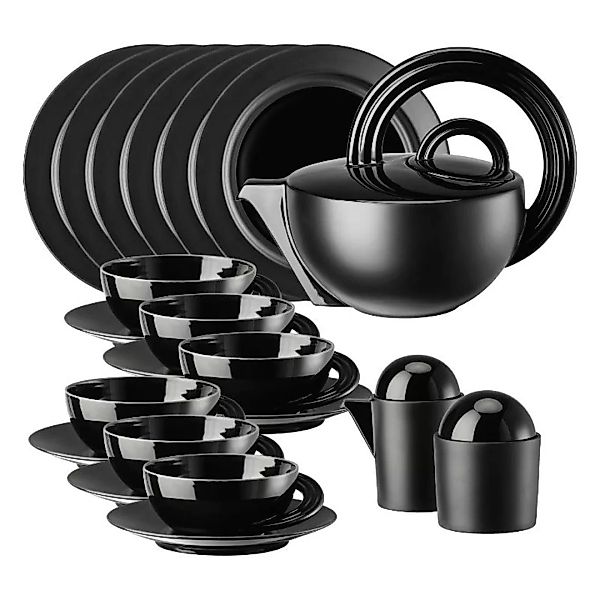 Rosenthal studio-line Cupola - Porcelaine noire Teeset schwarz 21-tlg. - li günstig online kaufen