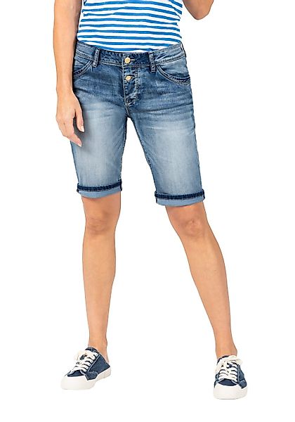 TIMEZONE Damen Jeans Short SLIM NALITZ - Mid Waist - Slim Fit - Blau günstig online kaufen