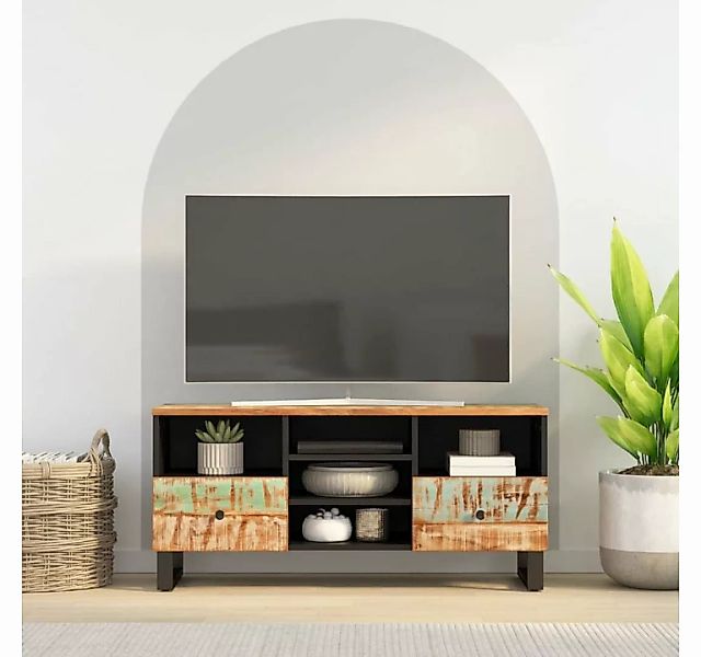 furnicato TV-Schrank 100x33x46 cm Altholz Massiv und Holzwerkstoff günstig online kaufen