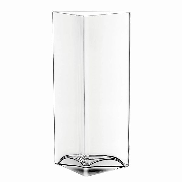 home24 Leonardo Vase Centro II Dreieckig Transparent Kristallglas 18x34x10 günstig online kaufen