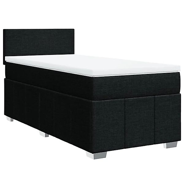 vidaXL Boxspringbett mit Matratze Schwarz 90x190 cm Stoff 3286918 günstig online kaufen