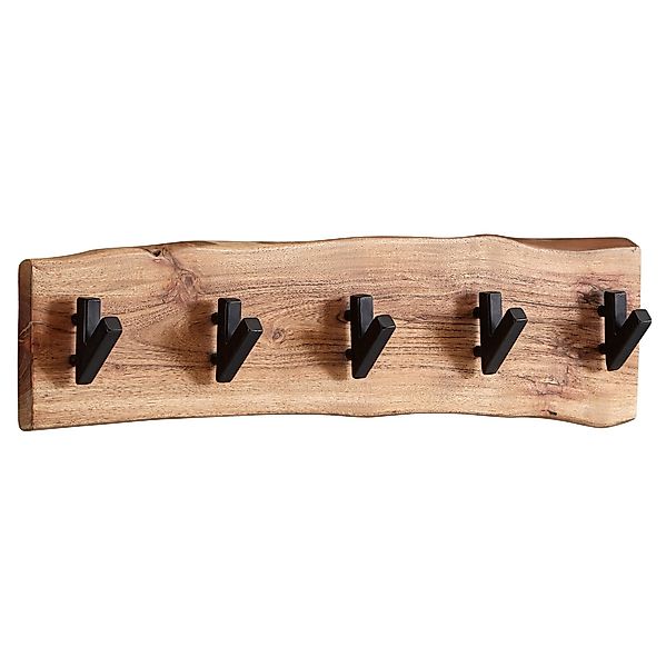 FINEBUY Garderobenpaneel FB27296 (Akazie Massivholz / günstig online kaufen