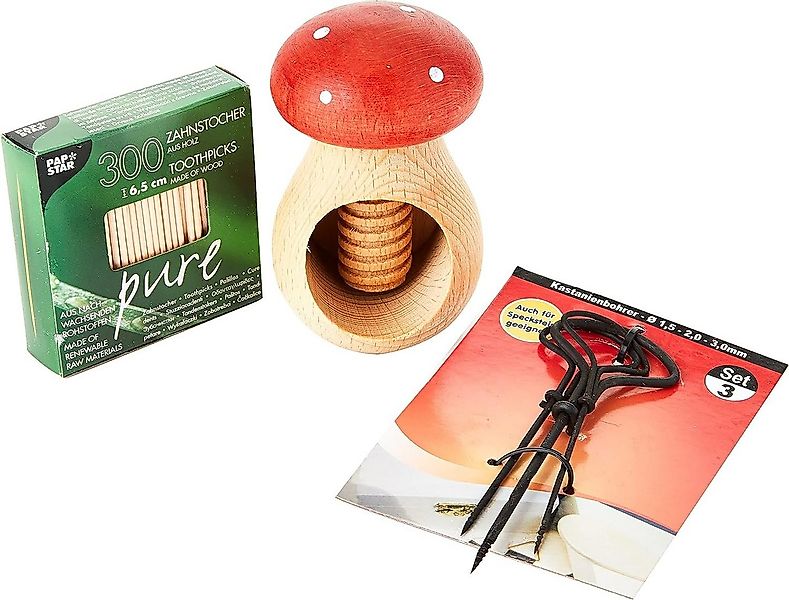 Corvus Spielwerkzeug CORVUS Kids at Work Kastanienset Pilz und Bohrer günstig online kaufen