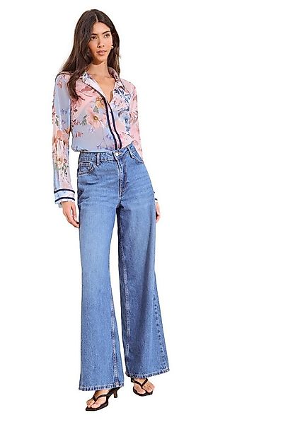 LIPSY Hemdbluse Lipsy Bedruckte Chiffonbluse, Regular (1-tlg) günstig online kaufen