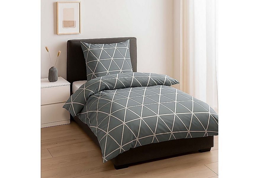 Casa Colori Bettwäsche Biber 135x200 cm Baumwollmischung mit Reißverschluss günstig online kaufen