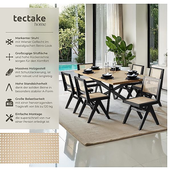 tectake Esszimmerstuhl Holzstuhl (Set., 1 St), günstig online kaufen