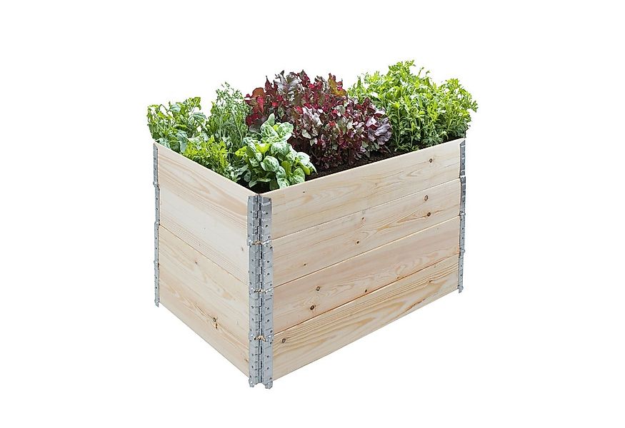 TRUTZHOLM Hochbeet Hochbeet aus Holz 120x80x80 cm Palettenrahmen 4-teilig s günstig online kaufen