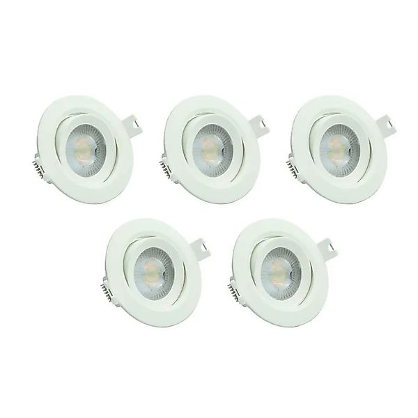 LUXULA 5er Set LED Downlight Einbauleuchte Einbauspot Schwenkbar CCT 7W 718 günstig online kaufen