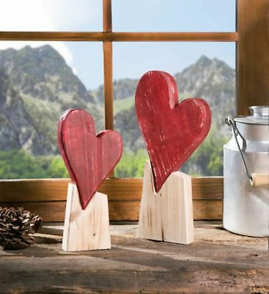 HOME Living Holzdeko Herzig Dekoobjekte bunt günstig online kaufen