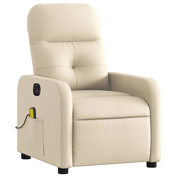 vidaXL Sessel Massagesessel Elektrisch Creme Stoff günstig online kaufen
