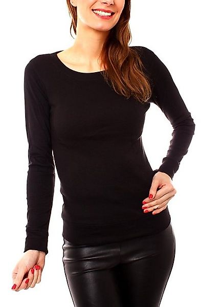 Muse Rundhalsshirt Leichtes Basic Sweatshirt Slim günstig online kaufen