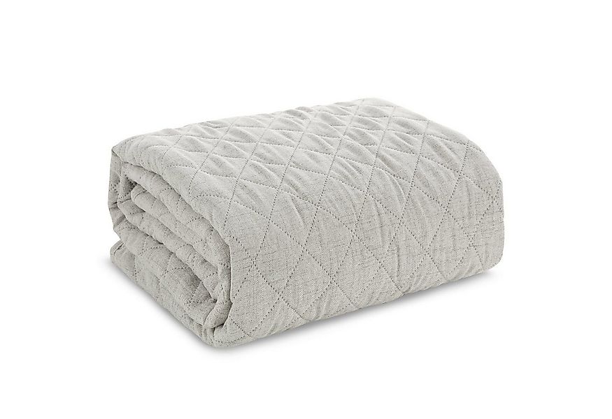 Eurofirany Tagesdecke LEINOPTIK, Karomuster Steppung Doppelbett Überwurf Ei günstig online kaufen