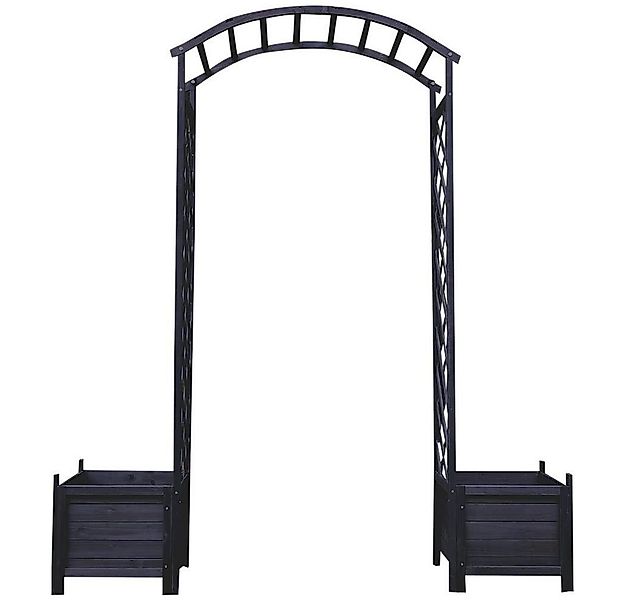 Melko Rosenbogen Spalier Blumenkübel Rankgitter Rosenbogen aus Holz Weiß Ra günstig online kaufen