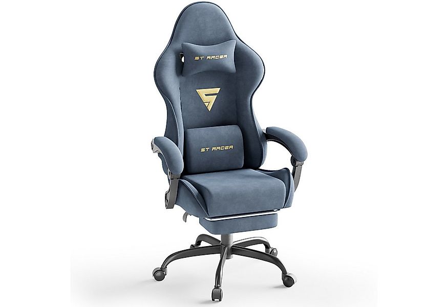 Ferghana Gaming-Stuhl Racing PC Stuhl Verstellbar mit Kopf-,Lendenkissen, F günstig online kaufen