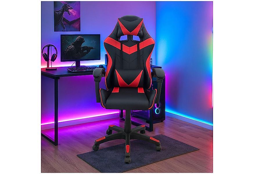 HTI-Living Schreibtischstuhl Schreibtischstuhl Krit Schwarz-Rot (Stück, 1 S günstig online kaufen