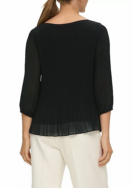 s.Oliver BLACK LABEL Klassische Bluse, mit Plisseefalten günstig online kaufen