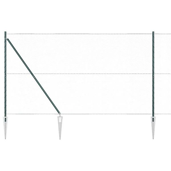 vidaXL Zaunpfosten Grün 10 x 1,5 m 25 mm Maschen Stahl und PVC 3353071 günstig online kaufen