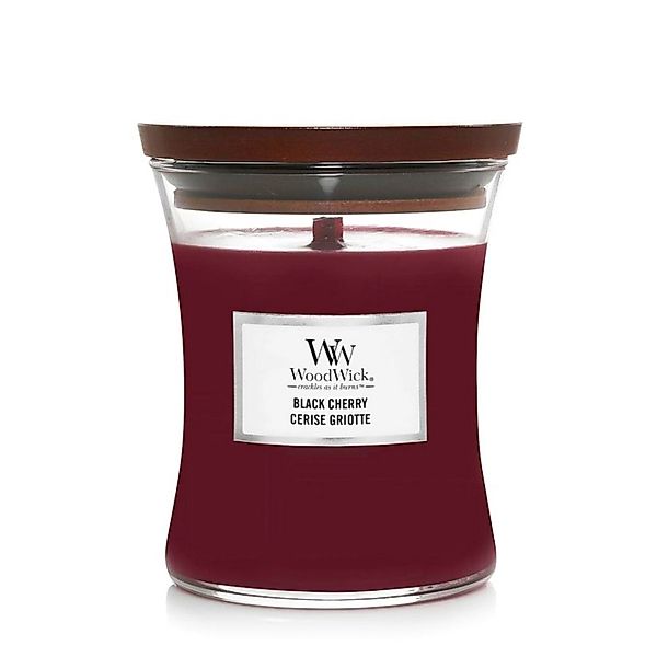 Woodwick Duftkerze Black Cherry im mittelgroßen günstig online kaufen