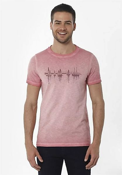 ORGANICATION T-Shirt Men's Garment Dyed Printed T-shirt in Desert Rose günstig online kaufen