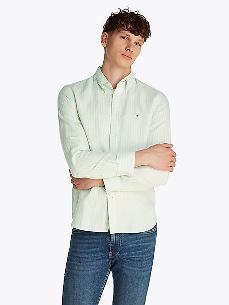 Tommy Hilfiger Langarmhemd LINEN BLEND BOLD STRIPE mit feinen Streifen günstig online kaufen