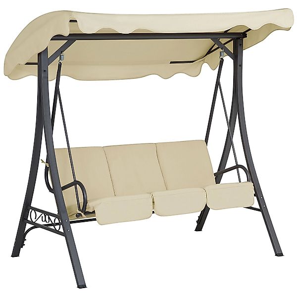 Beliani Gartenschaukel GARBO Beige 112x185x184 günstig online kaufen
