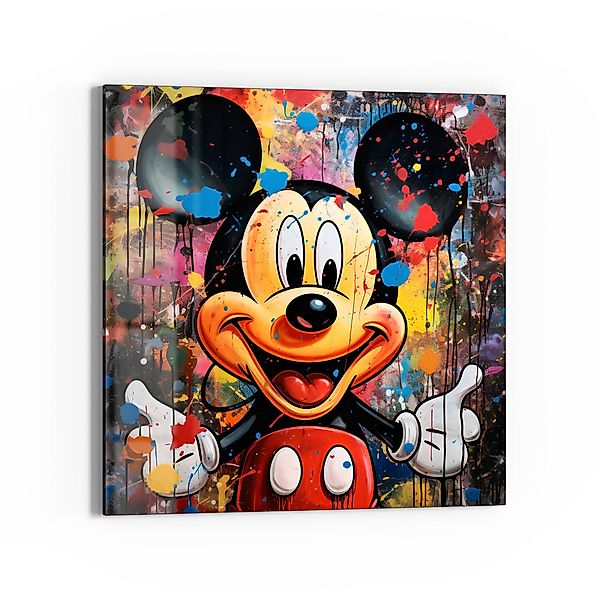 DEQOART Glasbild 'Mickey im Farbenzauber', 'Mickey günstig online kaufen