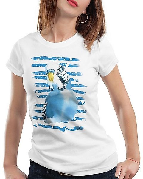 style3 T-Shirt Wellensittich kleiner vogel feder günstig online kaufen