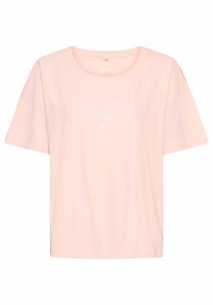 Vivance Dreams Pyjamaoberteil mit frontalem Schriftzug günstig online kaufen