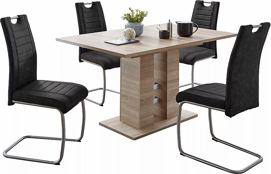 HELA Essgruppe »Ulla«, (Set, 5 tlg.), ausziehbar 140 - 220 cm, Edelstahl, 1 günstig online kaufen