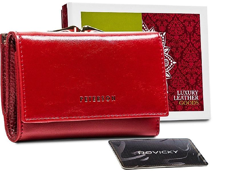PETERSONⓇ Geldbörse Damen Brieftasche Leder Portmonee günstig online kaufen