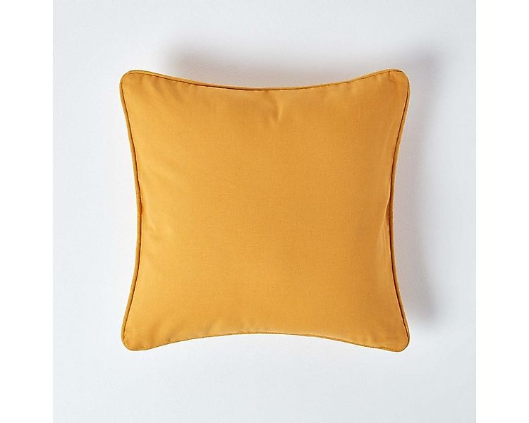 Homescapes Kissenhülle Senfgelber Kissenbezug aus Baumwolle, 45 x 45 cm günstig online kaufen