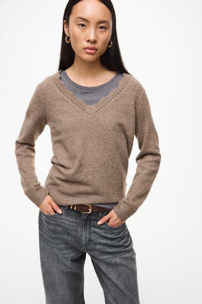 Vila V-Ausschnitt-Pullover VINIKOLINA V-NECK L/S KNIT günstig online kaufen