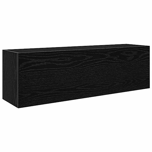 vidaXL Bad-Wandschrank Schwarz 100x25x30 cm Holzwerkstoff 860095 günstig online kaufen