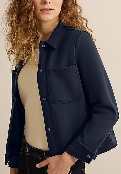 CECIL Sweatjacke mit Knopfleiste und Hemdkragen günstig online kaufen