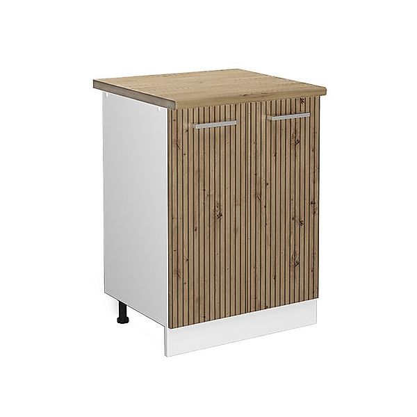 Vicco Küchenunterschrank R-Line Küchenkommode Artisan-Eiche/Weiß 60 cm AP E günstig online kaufen